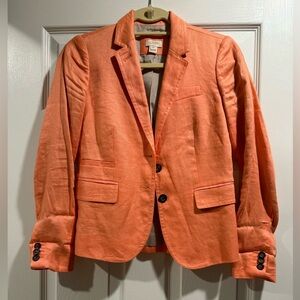J. Crew Factory Orange Linen Blazer